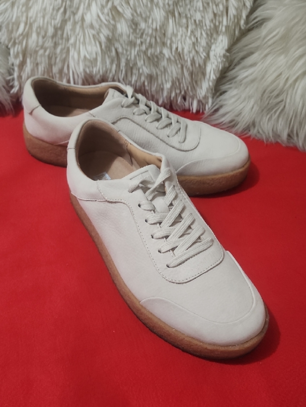 FitFlop Rally T-toe Leather/Suede Crepe Sneakers womens Sneaker